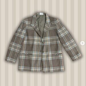 Vintage Plaid oversized blazer Size: Large
